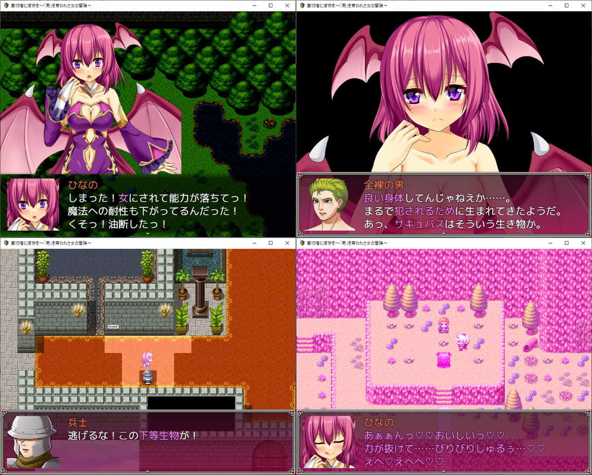 裏切者に復讐を～「男」を奪われた女の冒険～－女性化RPG・参考画像